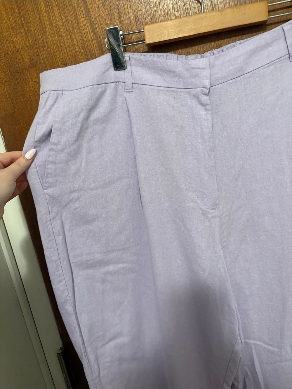 NWT Old Navy Extra High-Waisted Wide-Leg Linen-Blend Taylor Pants - Picture 3 of 8
